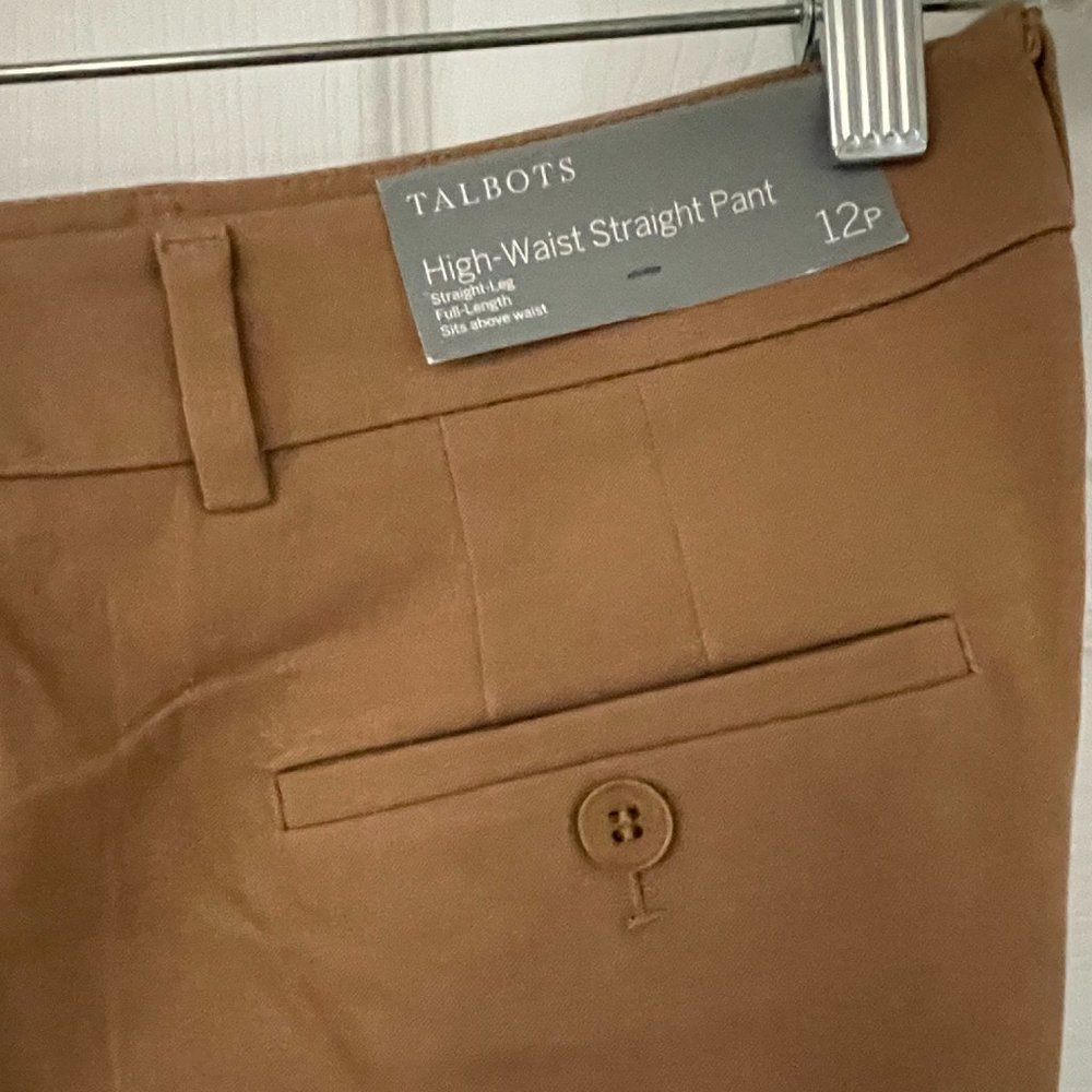 NWT Talbots straight leg High waist pants